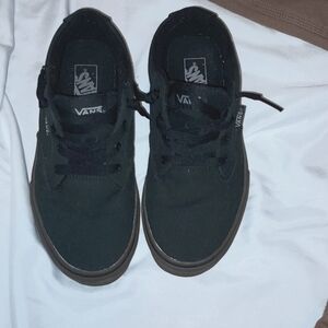 RARE BROWN SOLE BLK VANS